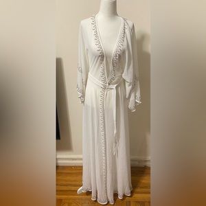 Boho kimono sheer dress